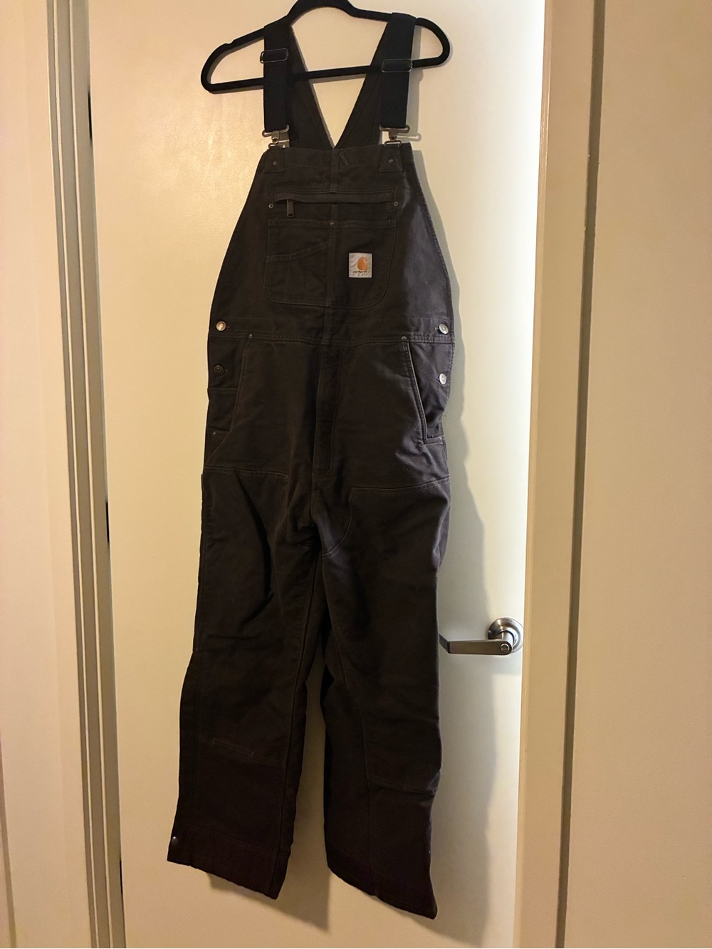 Carhartt Dark Brown Men's Cargo Bib Overalls